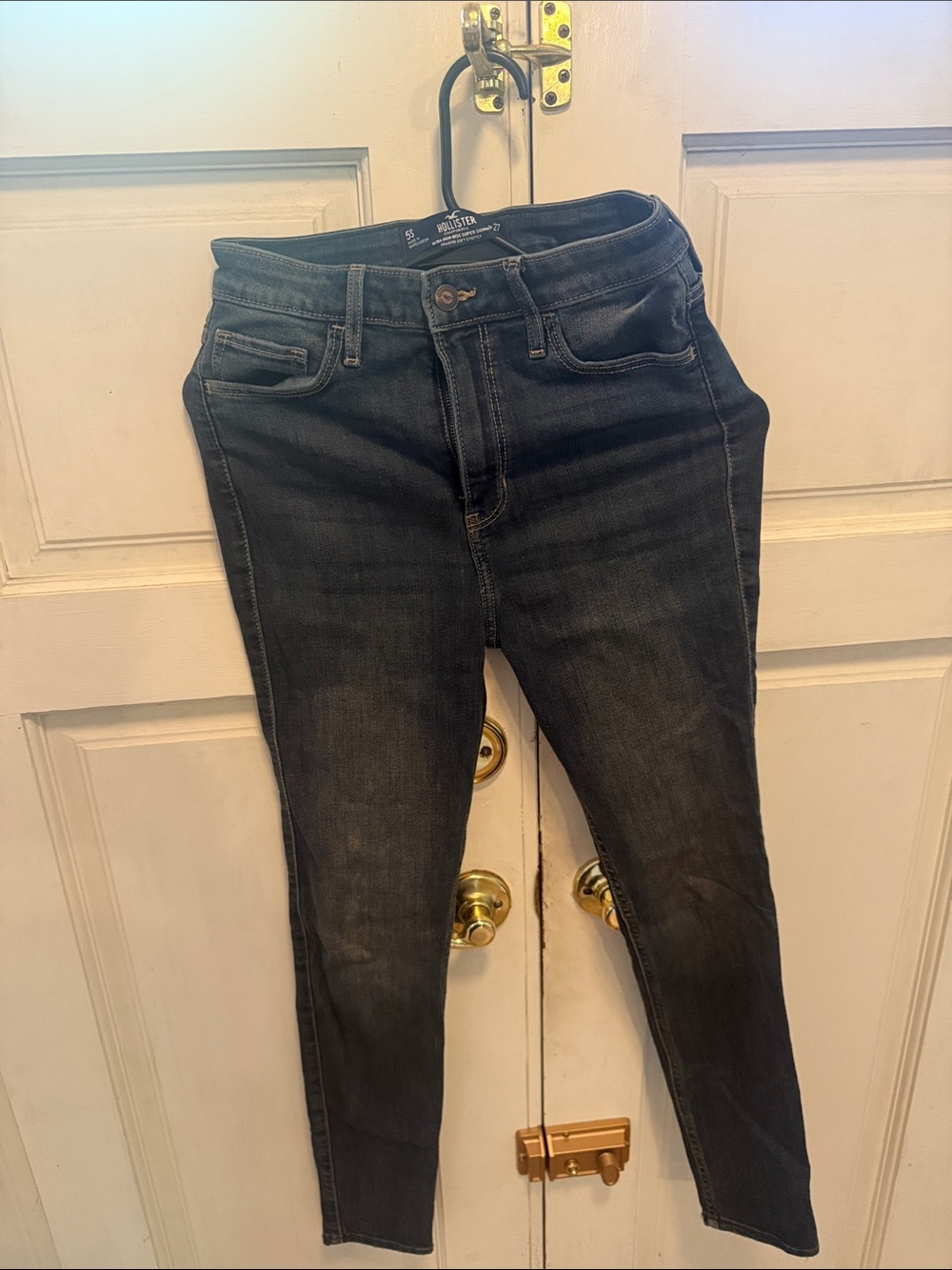 Hollister Black Skinny Jeans — Faded Wash